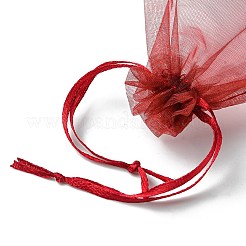 30Pcs 4 Styles Rectangle Organza Bags Jewellery Storage Pouches Wedding Favour Party Mesh Drawstring Gift&nbsp;OP-FS0001-01A