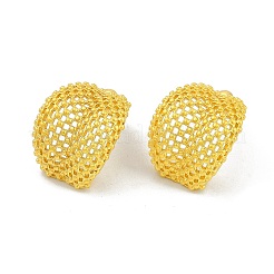 Hollow Camber Brass Stud Earrings&nbsp;EJEW-Q391-21G-02
