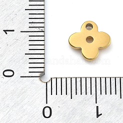 イオンプレーティング（IP）304ステンレススチールチャーム  花のチャーム  14KGP本金メッキ  8.5x8.5x1.5mm  穴：1.5mm&nbsp;STAS-P379-03B-G