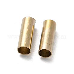 真鍮製チューブビーズ  鉛フリー＆カドミウムフリー  コラム  ライトゴールド  10x3.5mm  穴：3mm&nbsp;KK-Z045-04A-KCG