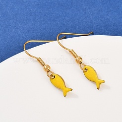 Ocean Series 304 Stainless Steel Enamel Dangle Earrings&nbsp;EJEW-K017-01E-G