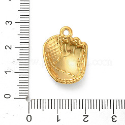 304ステンレスペンダント  エナメル  手袋  ゴールドカラー  ライトスカイブルー  22x16.5x6mm  穴：1.8mm&nbsp;LS-STAS-C147-01G-01