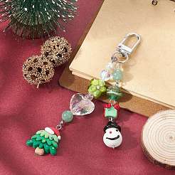 Christmas Handmade Lampwork Pendant Decorations&nbsp;HJEW-TA00021