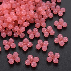 透明なアクリルビーズ  染め  [10]の形  鮭色  13x13x5mm  穴：1.5mm  約1510個/500g&nbsp;MACR-S373-02E-03