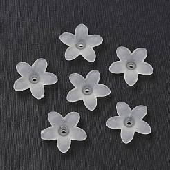 Frosted Acrylic Flower Beads&nbsp;PAB1936Y-10