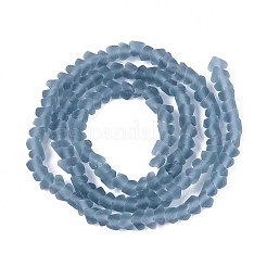 Frosted Transparent Glass Beads Strands&nbsp;GLAA-N016-4mm-29