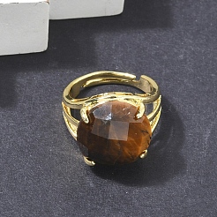 Brass Cuff Open Rings&nbsp;RJEW-D347-05G-17