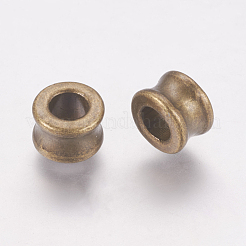 チベット風合金ヨーロピアンビーズ  大穴ビーズ  バレル  アンティークブロンズ  8x5.5mm  穴：4mm&nbsp;MLF9214Y-NF