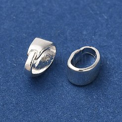 ベイルにスナップメッキ真鍮ラック  長持ちメッキ  鉛フリー＆カドミウムフリー  銀  6x2.5x4mm  穴：3x5mm&nbsp;KK-F873-34S
