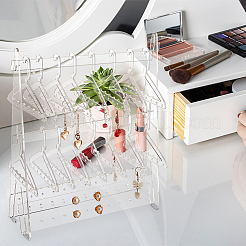 Coat Hanger Shaped Acrylic Earring Display Stands&nbsp;EDIS-WH0029-90