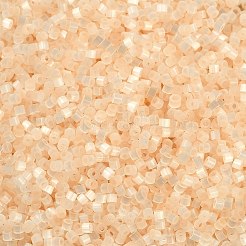模造猫目ガラスシードビーズ  染め  シリンダー  ナバホホワイト  1.6x1.3mm  穴：0.8mm  約60000個/ポンド&nbsp;SEED-H003-03R