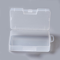プラスチックビーズ収納ケース  長方形  透明  14.5x9.1x4cm&nbsp;CON-F005-05
