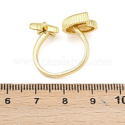 真鍮製カフリング  ヒトデと巻貝の形  18KGP本金メッキ  17.5mm&nbsp;RJEW-D333-03G
