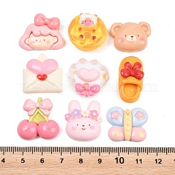 オペーク樹脂カボション  混合図形  ミックスカラー  17~25x13~25x7~12mm&nbsp;RESI-L051-04