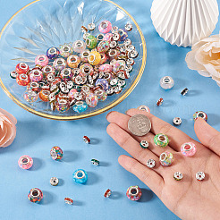 50Pcs Transparent Resin Rondelle European Beads&nbsp;RESI-TA0005-62