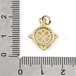 Brass Micro Pave Clear Cubic Zirconia Pendants&nbsp;CU-L001-01G