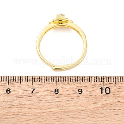 女性用真鍮マイクロパヴェクリアキュービックジルコニアカフリング  クラウン  ラックめっき  カドミウムフリー＆鉛フリー  持続的なメッキ  18KGP本金メッキ  内径：19mm&nbsp;RJEW-U047-37A-G