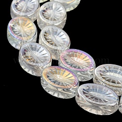 AB Color Plated Electroplate Transparent Glass Beads Strands&nbsp;EGLA-G037-13A-AB02