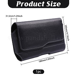 Rectangle Cowhide Mobile Phone Waist Belt Pouches&nbsp;AJEW-WH0596-952