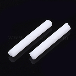 シリコンビーズ  チューブ  ホワイト  14~17x2mm  穴：0.5mm  約3000個/袋&nbsp;SIL-T051-01A