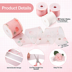 15 Yards 3 Styles Flat Organza Ribbons&nbsp;OCOR-TA0001-58A