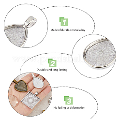 DIY Blank Cameo Photo Geometric Pendant Making Kit&nbsp;DIY-DC0001-99