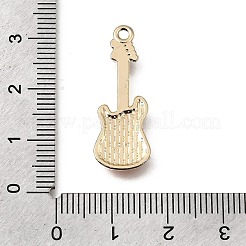 合金エナメルチャーム  ギターチャーム  ゴールドカラー  ミックスカラー  28.5x10.5x2.5mm  穴：1.6mm&nbsp;FIND-H066-05G