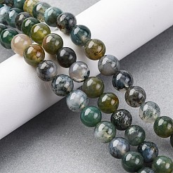 Natural Moss Agate Beads Strands&nbsp;LS-G-F453-8mm