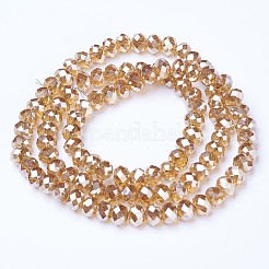 Electroplate Glass Beads Strands&nbsp;EGLA-A034-T4mm-C08