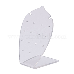 アクリルイヤリングスタンドディスプレイ  L字型  透明  4.35x5.4x7.5cm&nbsp;EDIS-F005-04A