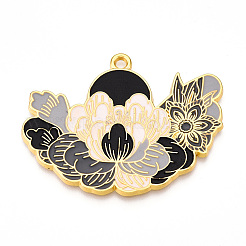Rack Plating Alloy Enamel Big Pendants&nbsp;ENAM-N056-395-G