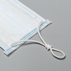スター型マスク用紐留めアジャスターPVCプラスチックコードロック  アンチスリップコードバックル  ロープアジャスター  ホワイト  10.5x10.5x4mm  穴：2.5x4mm&nbsp;KY-D013-01A