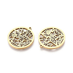 Hollow 304 Stainless Steel Pendants&nbsp;STAS-T070-03G