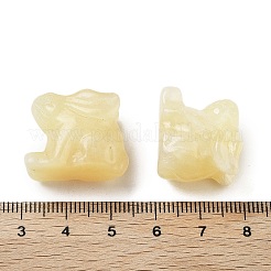 天然の黄翡翠の彫刻像  ホームオフィスのデスクトップ装飾用  兎  11~13x23~24x17~19mm&nbsp;DJEW-L023-E05
