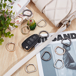 12Pcs 3 Colors Alloy Spring Gate Rings&nbsp;FIND-NB0006-22