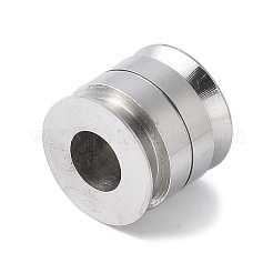 304ステンレススチールヨーロピアンビーズ  大穴ビーズ  コラム  ステンレス鋼色  12x13mm  穴：6mm&nbsp;STAS-S162-10P