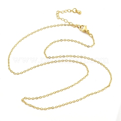 Brass Cable Chain Necklaces for Women&nbsp;NJEW-D302-48G