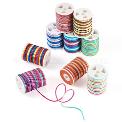 9 Rolls 9 Colors Segment Dyed Polyester Thread&nbsp;NWIR-TA0001-37A