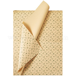 花のギフト包装紙  クリスマスラッピング包装材料  淡い茶色  680x480x0.1mm  20個/セット&nbsp;DIY-TAC0020-52A