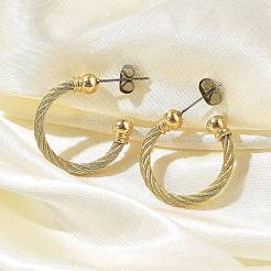 304 Stainless Steel Stud Earrings&nbsp;EJEW-F354-05G-01