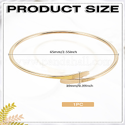 1Pc Alloy Plain Bangles for Women&nbsp;BJEW-LP0004-08G
