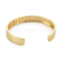Brass Micro Pave Cubic Zirconia Amor Cuff Bangles&nbsp;BJEW-Q700-007-NF