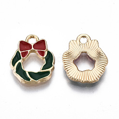 Eco-Friendly Alloy Enamel Pendants&nbsp;X-ENAM-Q437-072-NR