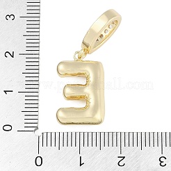 Brass Micro Pave Clear Cubic Zirconia Pendants&nbsp;KK-M289-01E-G