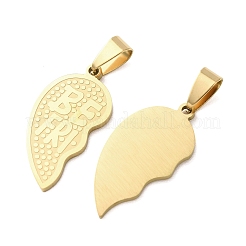 201 Stainless Steel Split Pendants&nbsp;STAS-F368-05G