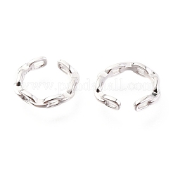 Anti-Tarnish Rhodium Plated 925 Sterling Silver Cuff Earrings&nbsp;EJEW-H124-05P