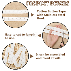 5 Yards Cotton Button Tape&nbsp;DIY-HY0003-27B