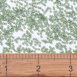 MIYUKIデリカビーズ  シリンダー  日本製シードビーズ  11/0  （db1282)マット透明オリーブab  1.3x1.6mm  穴：0.8mm  約2000PCS /ボトル  10 G /ボトル&nbsp;SEED-JP0008-DB1282
