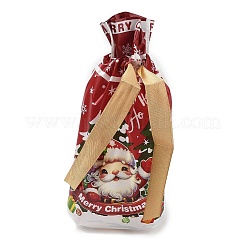 Christmas Santa Claus Plastic Packing Pouches Drawstring Bags&nbsp;ABAG-Q053-03B