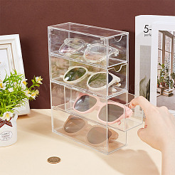 4-Tier Rectangle Acrylic Drawer Box&nbsp;CON-WH0097-50